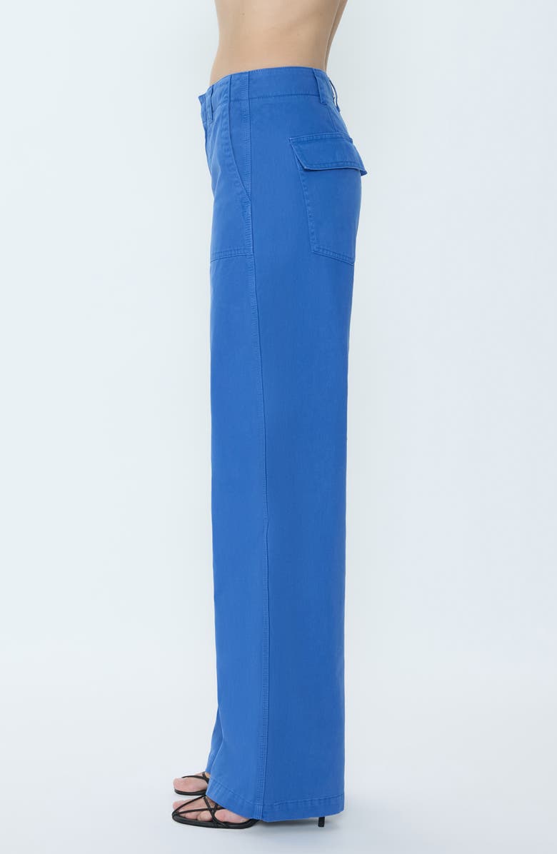 Pistola Wren Patch Pocket Wide Leg Jeans, Alternate, color, Ciel