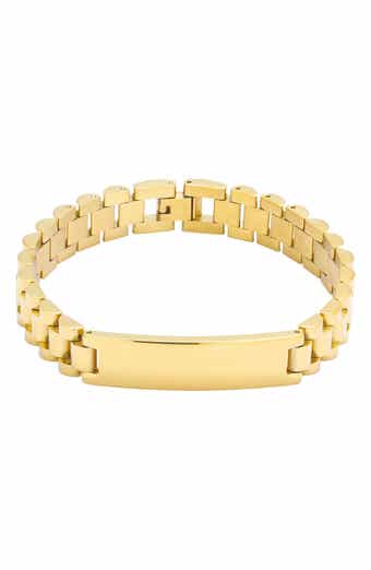Men's 18k Gold Plated ID Bracelet