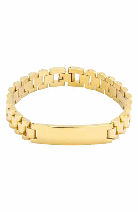 Men's 18k Gold Plated ID Bracelet