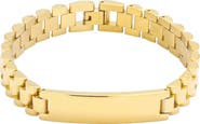 Adornia Men's 18k Gold Plated ID Bracelet