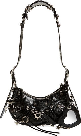 Balenciaga Extra Small Le Cagole Spikes Lambskin Leather Balenciaga Extra Small Le Cagole Spikes Lambskin Leather
