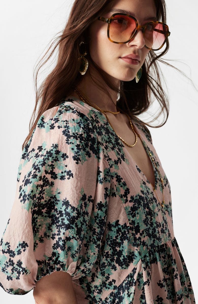 & Other Stories Jacquard Maxi Dress, Alternate, color, Porcelain Floral Aop