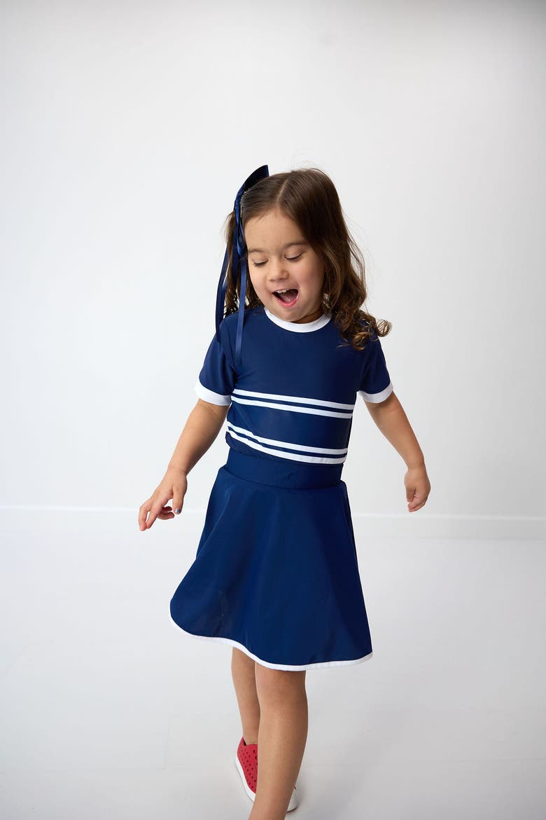 Girls Twirly Skort, Alternate, color, Navy