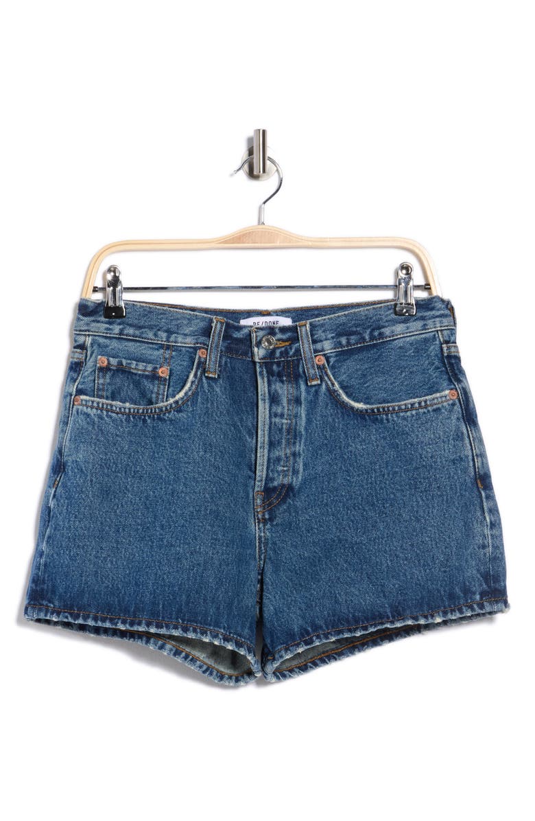 Re/Done Denim Shorts, Main, color, Bluemere