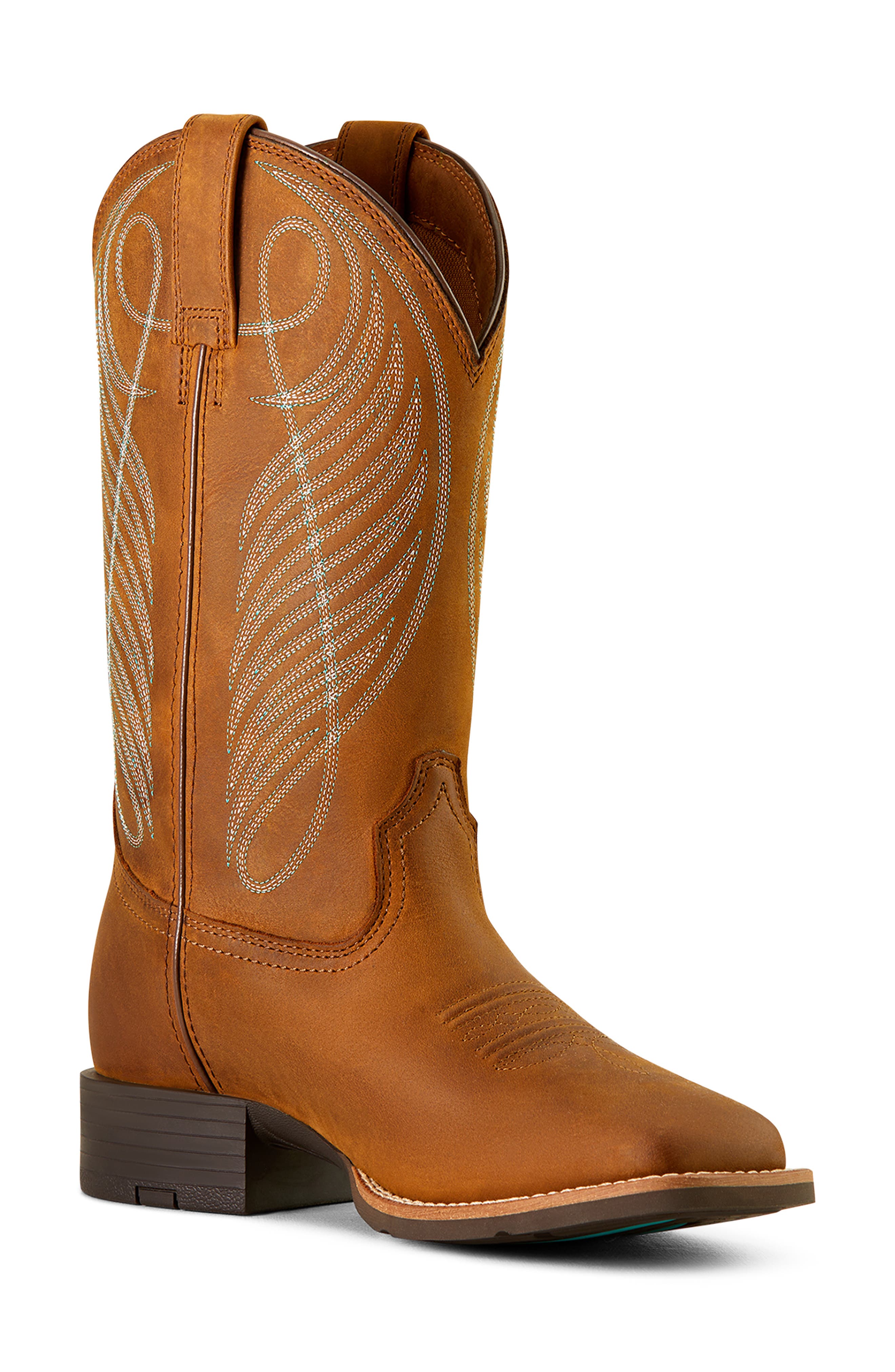 Ariat Round Up H₂O Waterproof Western Boot, Main, color, Brown