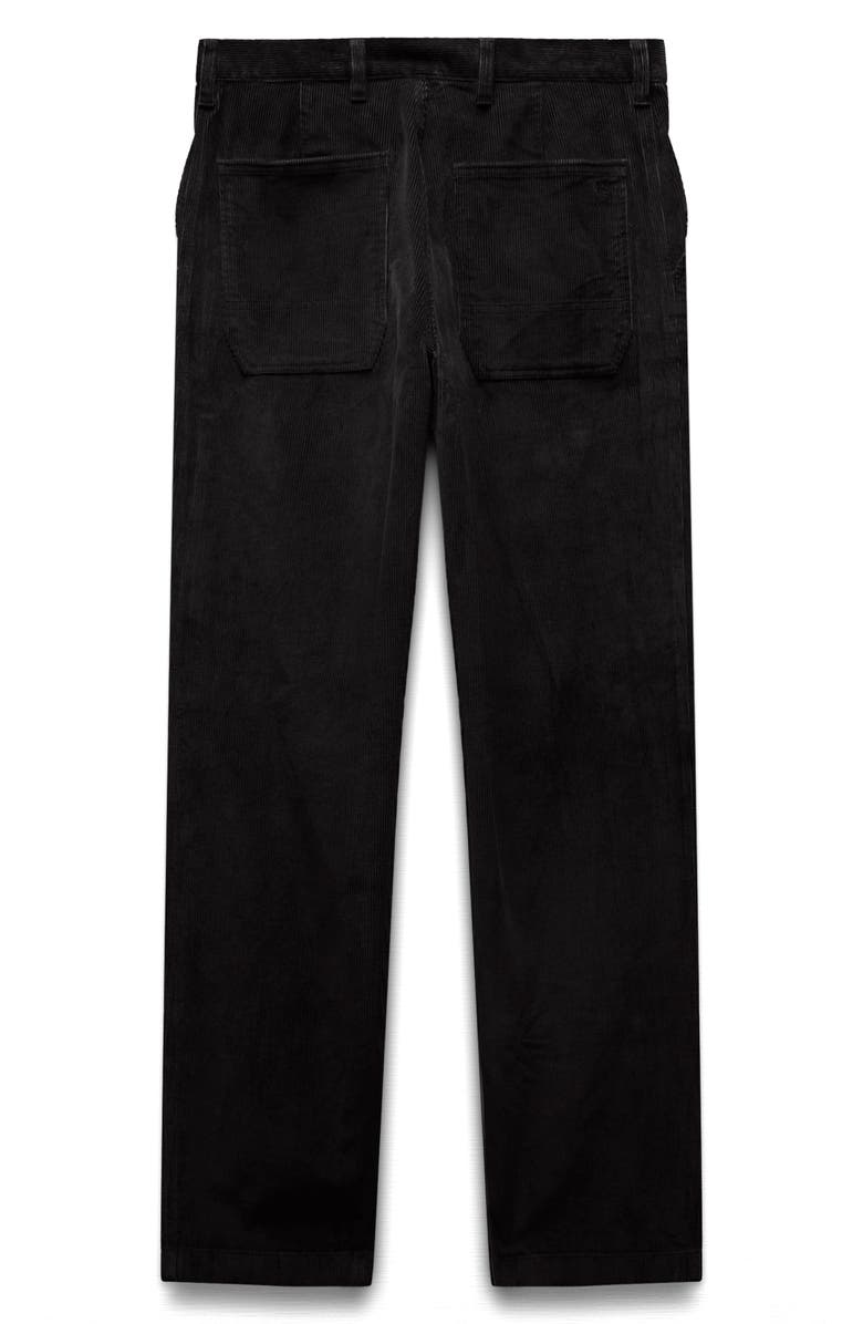 Reigning Champ Grounds Straight Leg Cotton Corduroy Work Pants, Alternate, color, Black