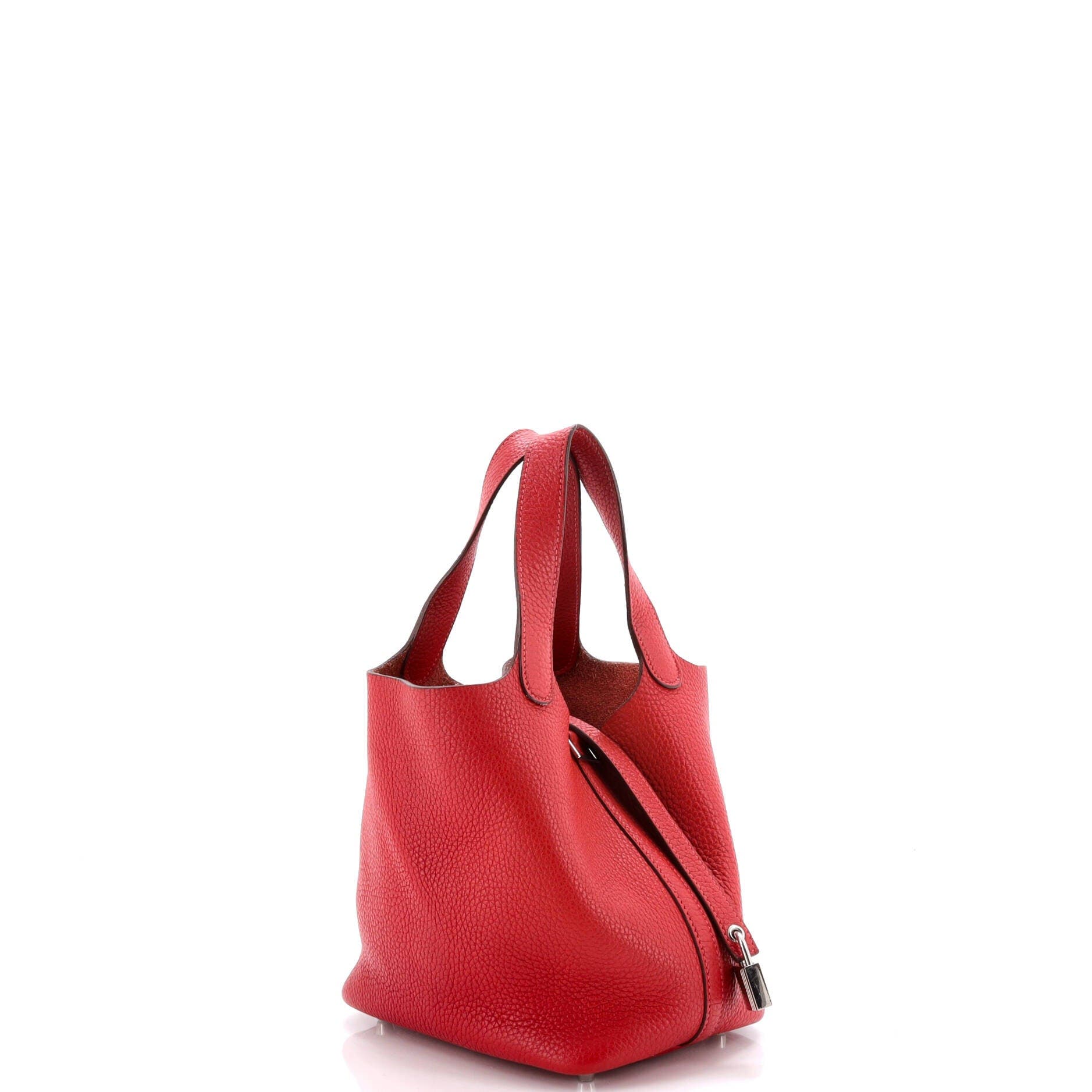 Pre-Owned Hermes Picotin Lock Bag Clemence PM, Alternate, color, Rouge Vif
