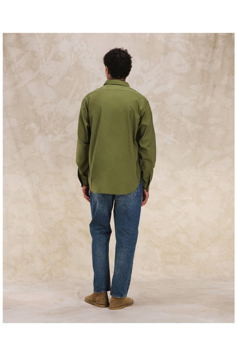 Otero Cotton Shirt, Alternate, color, GREEN