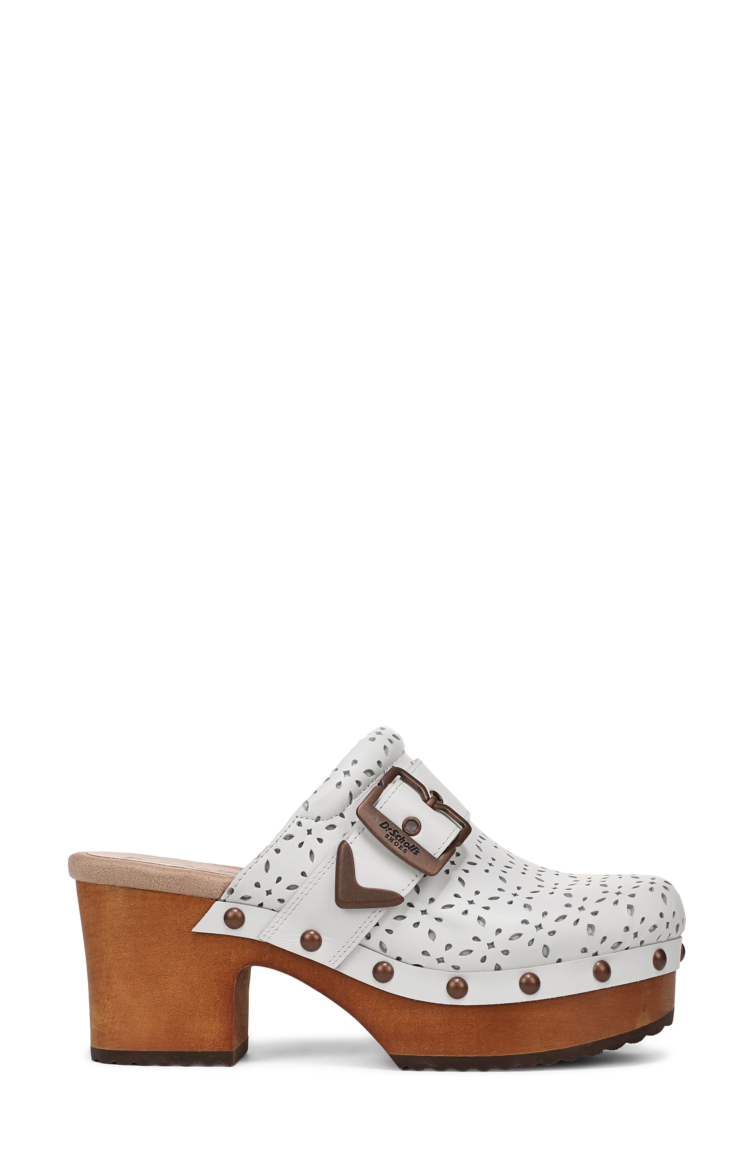 Dr. Scholl's Original Ranch Platform Clog, Alternate, color, White