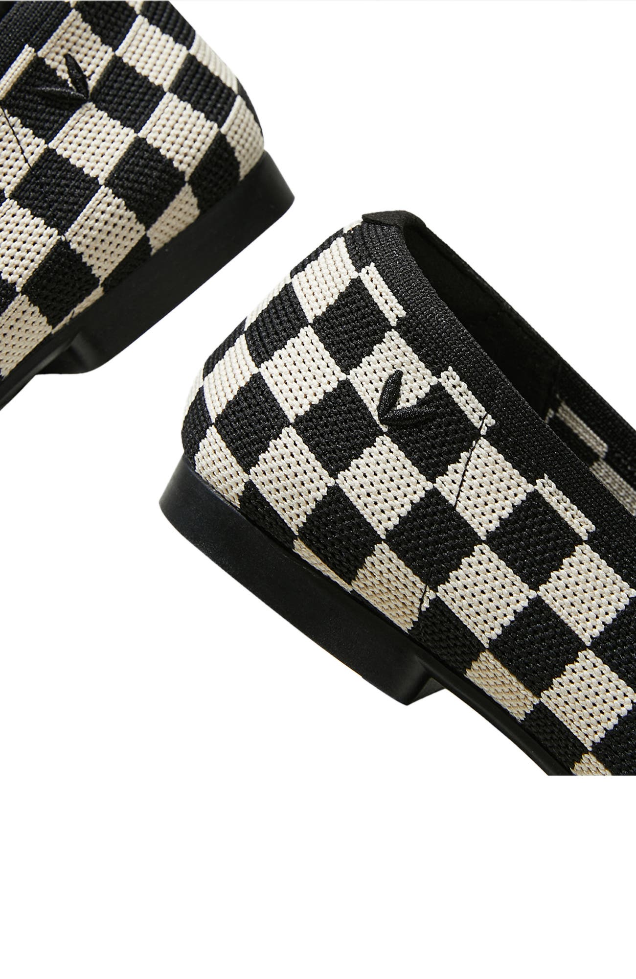 VIVAIA Square-Toe V-Cut Flats, Alternate, color, Checker