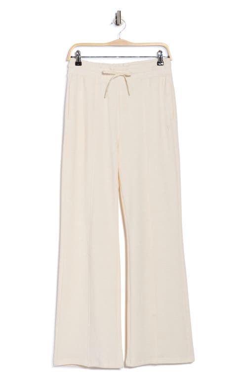 Yogalicious Brushed French Terry Endless High Waist Wide Leg Pants In Neutral