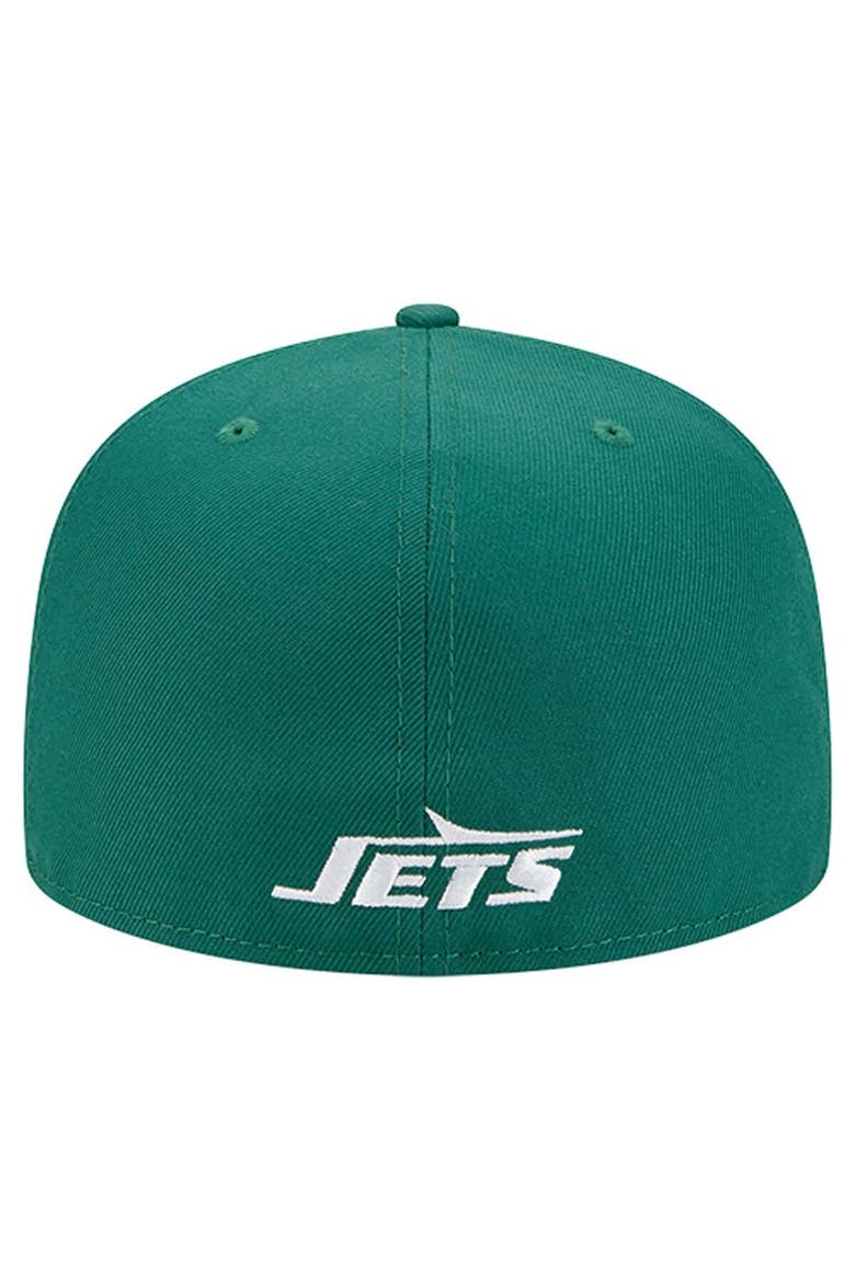 Men's New Era  Green New York Jets Overlap Wordmark 59FIFTY Fitted Hat, Alternate, color, Green