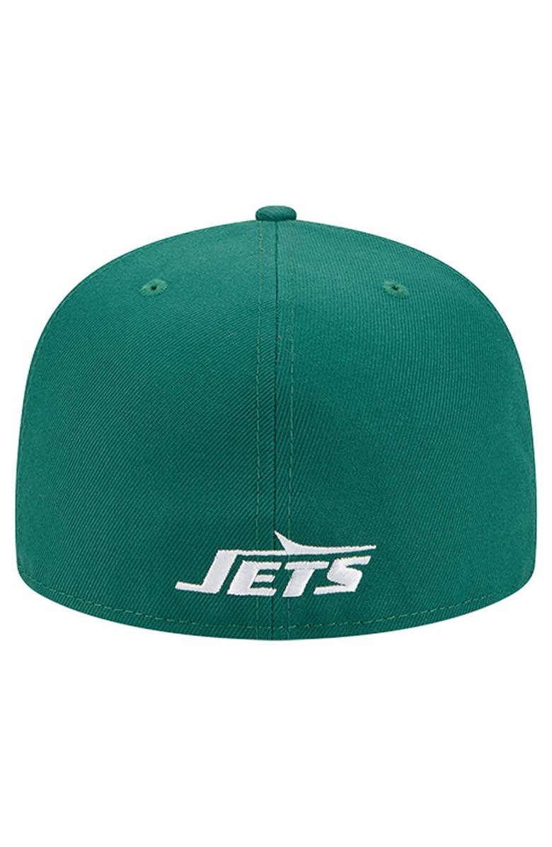 New Era Men's New Era  Green New York Jets Overlap Wordmark 59FIFTY Fitted Hat, Alternate, color, Green