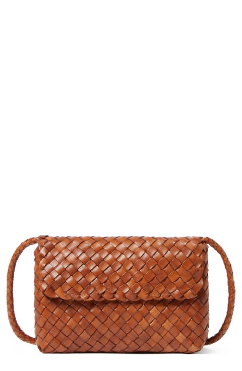 Billie Flap Woven Leather Shoulder Bag