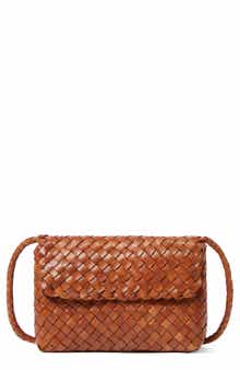 Loeffler Randall Billie Flap Woven Leather Shoulder Bag