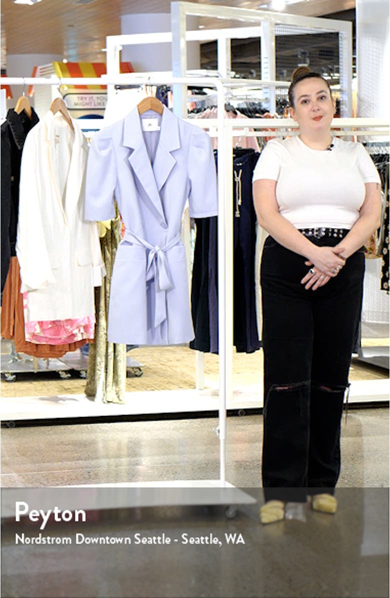 Randy Puff Shoulder Tie Belt Blazer Dress, sales video thumbnail