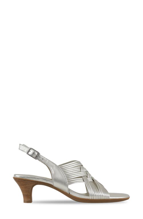 Munro Marianna Slingback Sandal In Silver