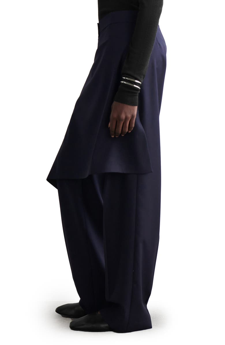 COS Ink Wool Skirt Pants, Alternate, color, Blue Dark