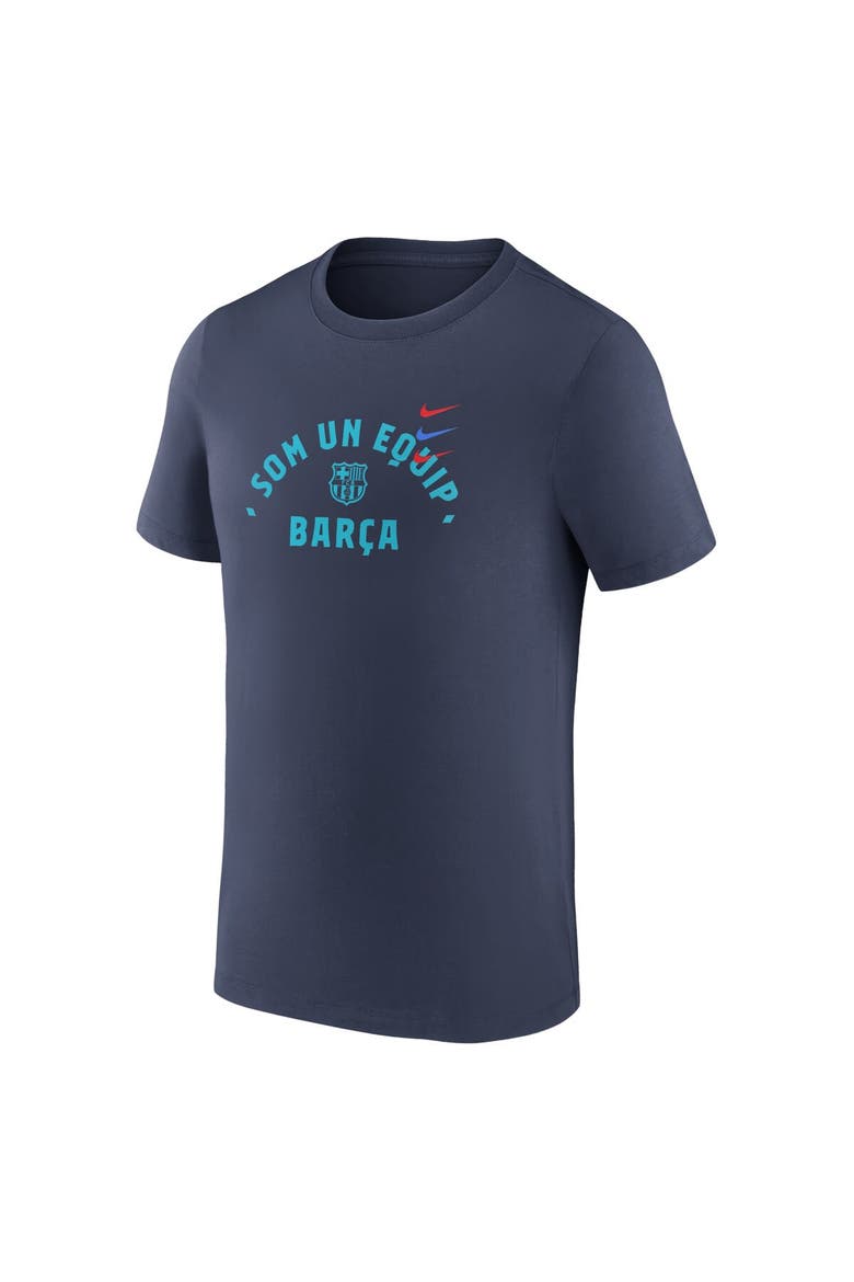 Men's Nike Navy Barcelona Verbiage T-Shirt, Alternate, color, Navy