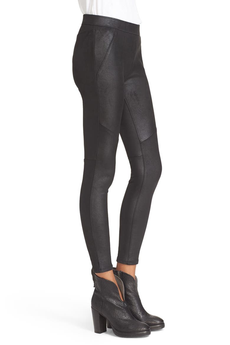 Never Let Go Faux Leather Pants, Alternate, color, BLACK