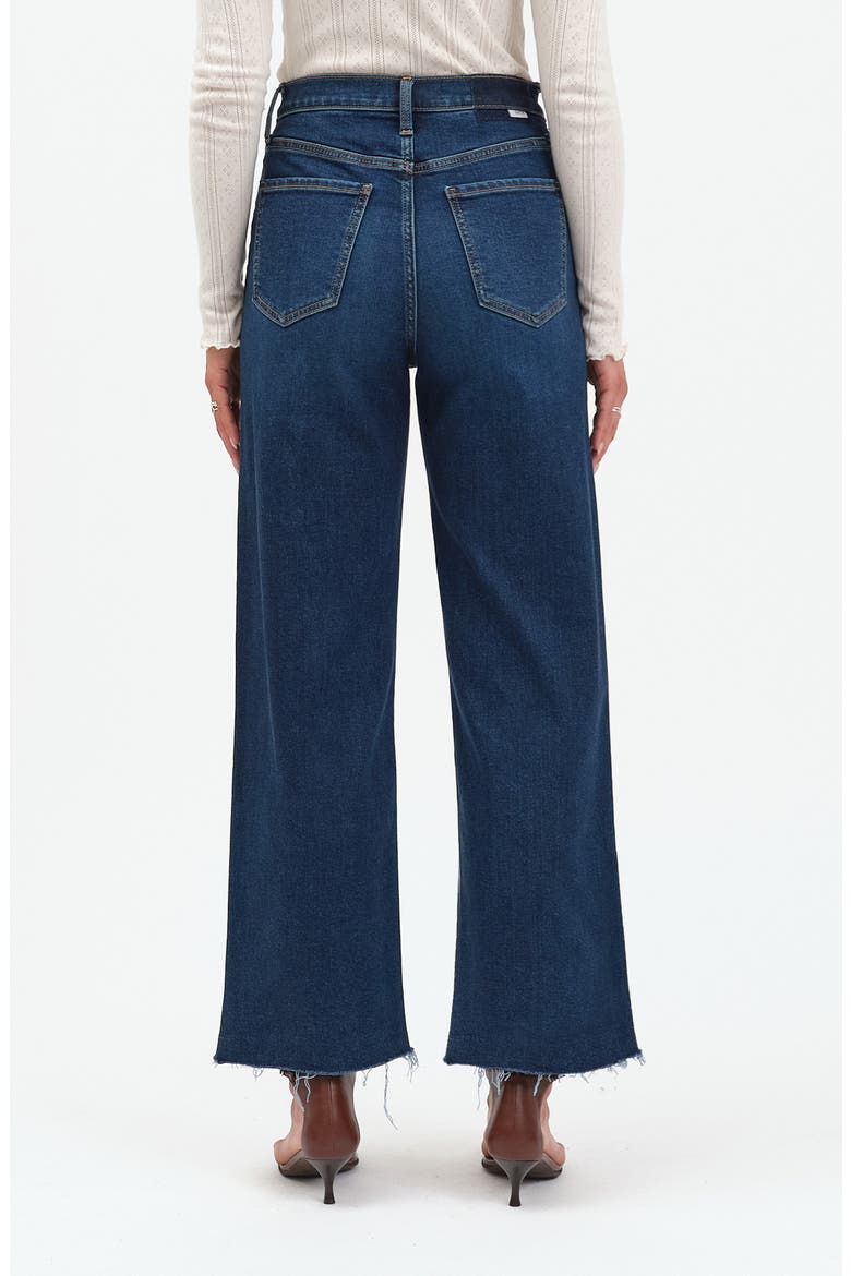 Pleaser High Waist Raw Hem Crop Jeans, Alternate, color, MAGIC HOUR