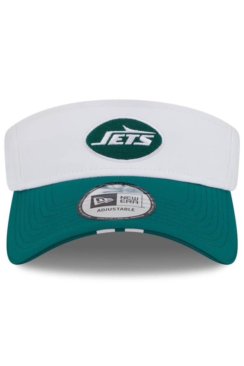 Men's New Era  White/Green New York Jets 2025 NFL Training Camp Adjustable Visor, Alternate, color, White