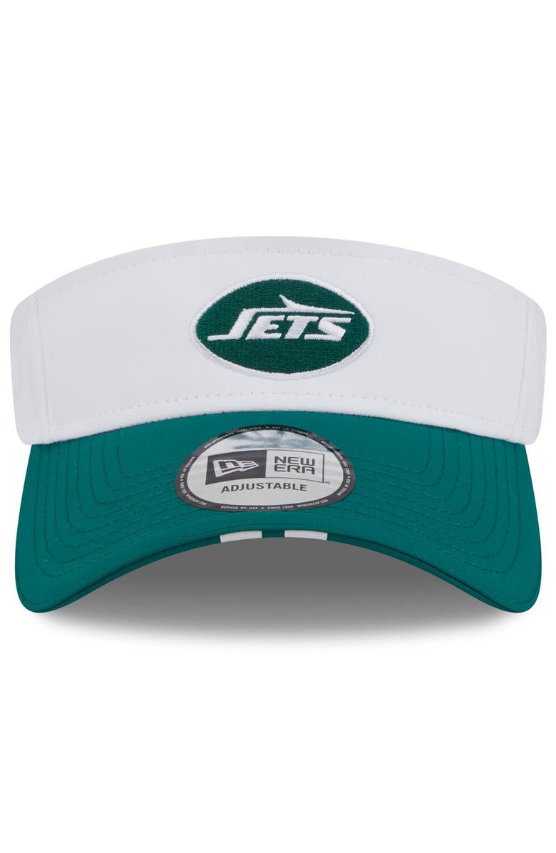 New Era Men's New Era White/Green New York Jets 2025 NFL Training Camp Adjustable Visor, Alternate, color, White