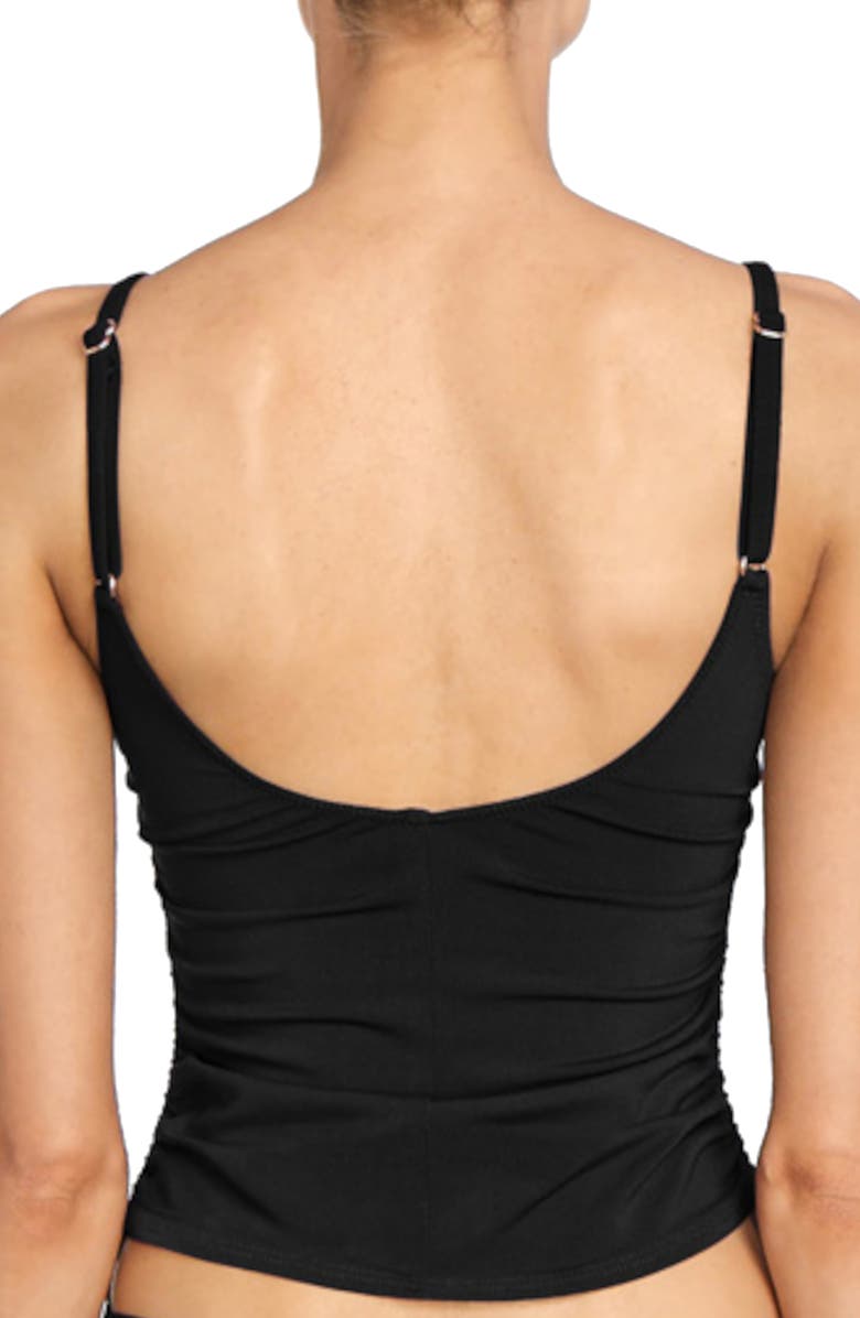 Robin Piccone Aubrey Cinched Side Tie Tankini Top, Alternate, color, 