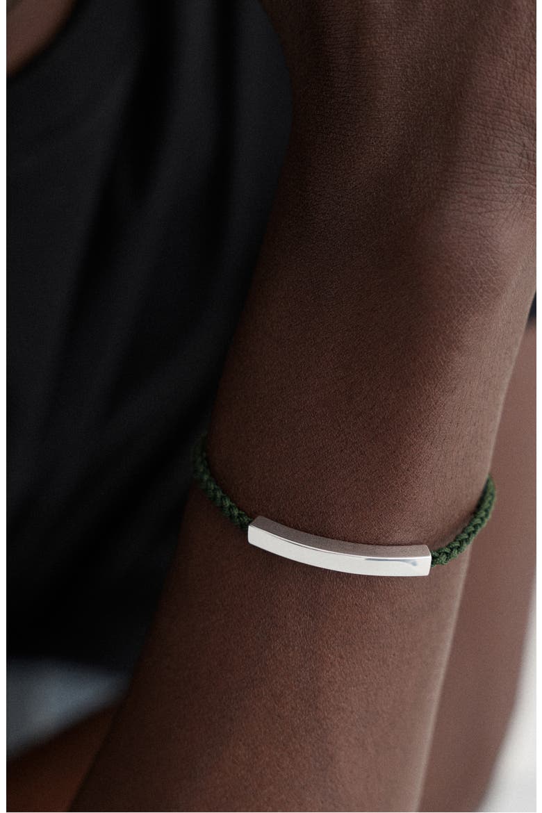 Linear Sterling Silver Cord Bracelet, Alternate, color, STERLING SILVER