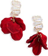 EYE CANDY LOS ANGELES Carla Cubic Zirconia Rose Petal Drop Earrings