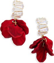 EYE CANDY LOS ANGELES Carla Cubic Zirconia Rose Petal Drop Earrings