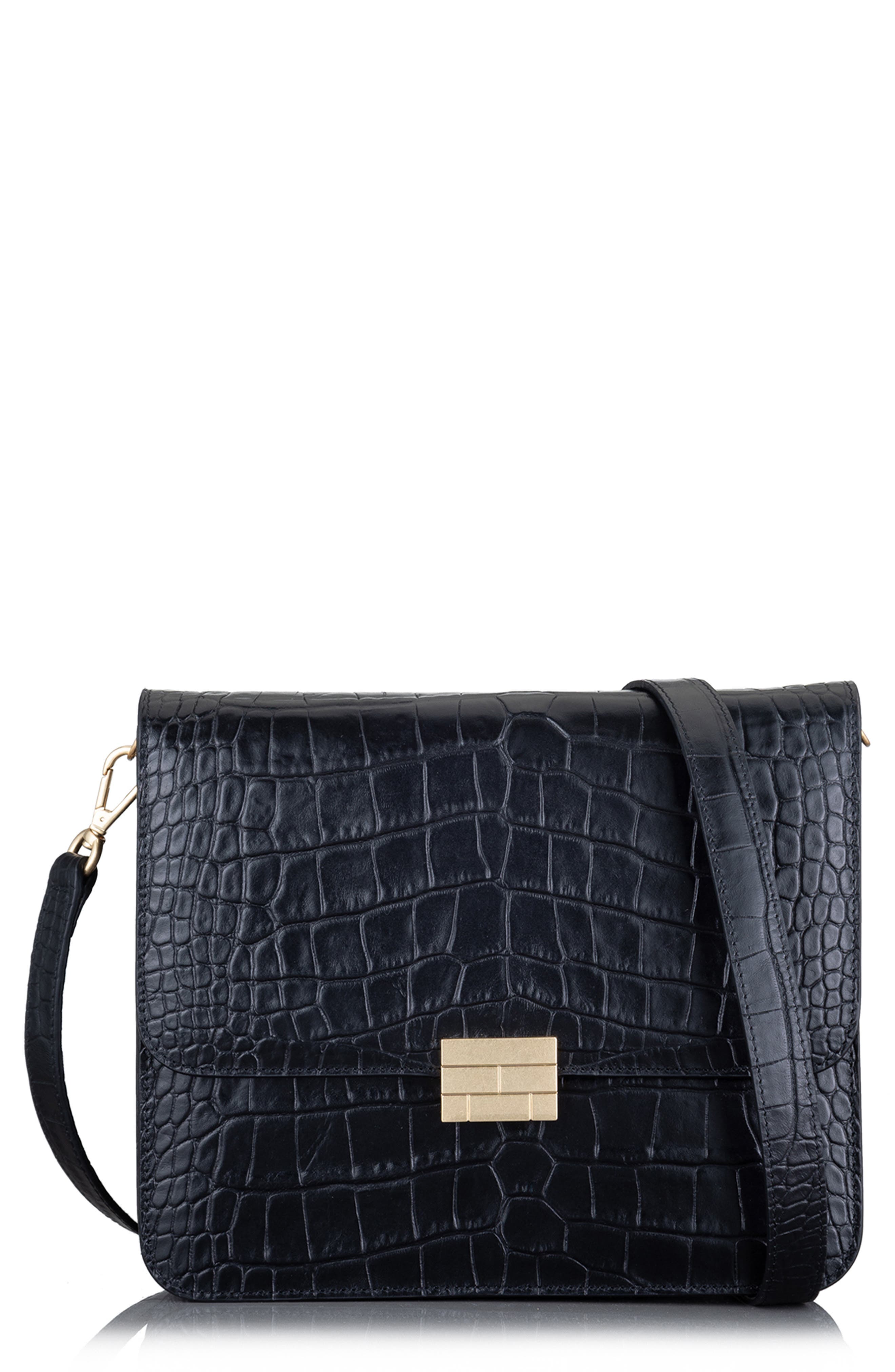 FRAME Le Signature Leather Crossbody Bag, Main, color, 