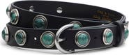 rag & bone Celia Studded Stone Leather Belt