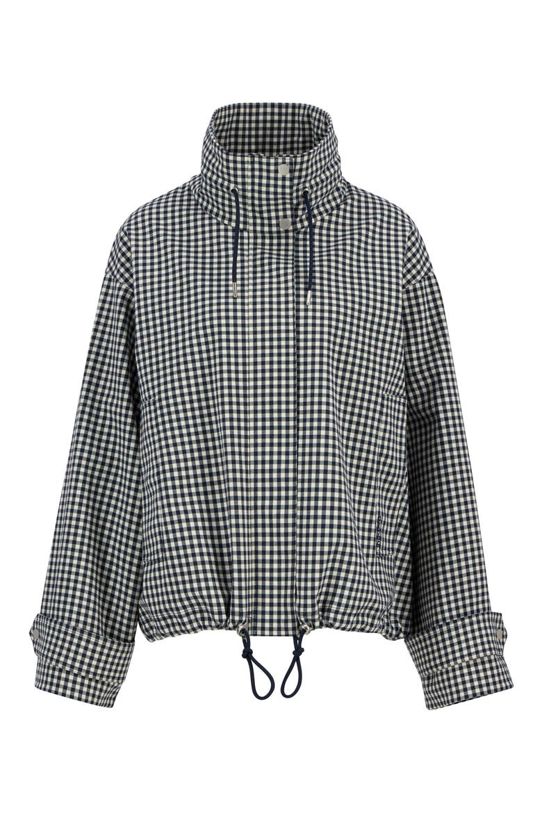 Bronwyn Showerproof Water Resistant Gingham Jacket, Alternate, color, NAVY GINGHAM