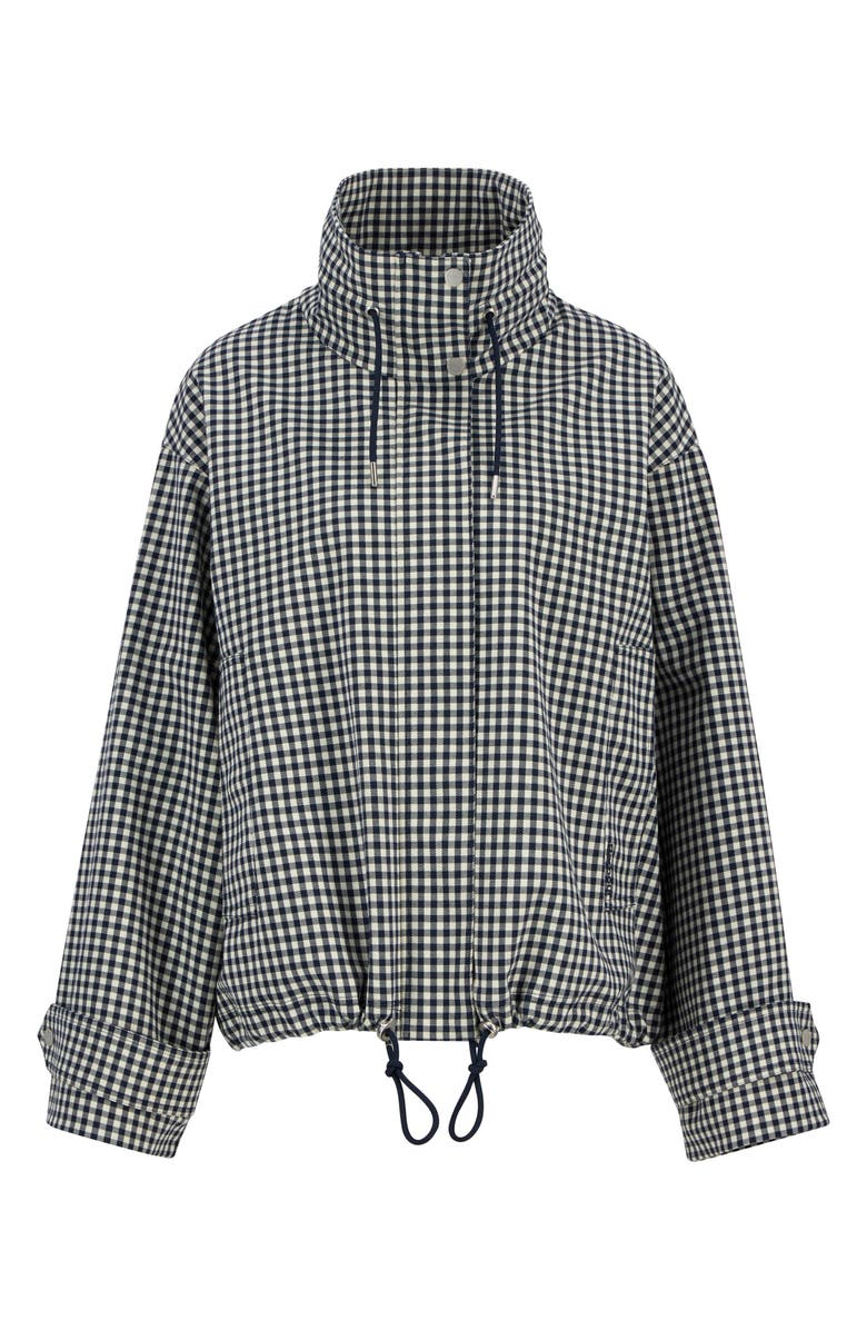 Barbour Bronwyn Showerproof Water Resistant Gingham Jacket, Alternate, color, Navy Gingham