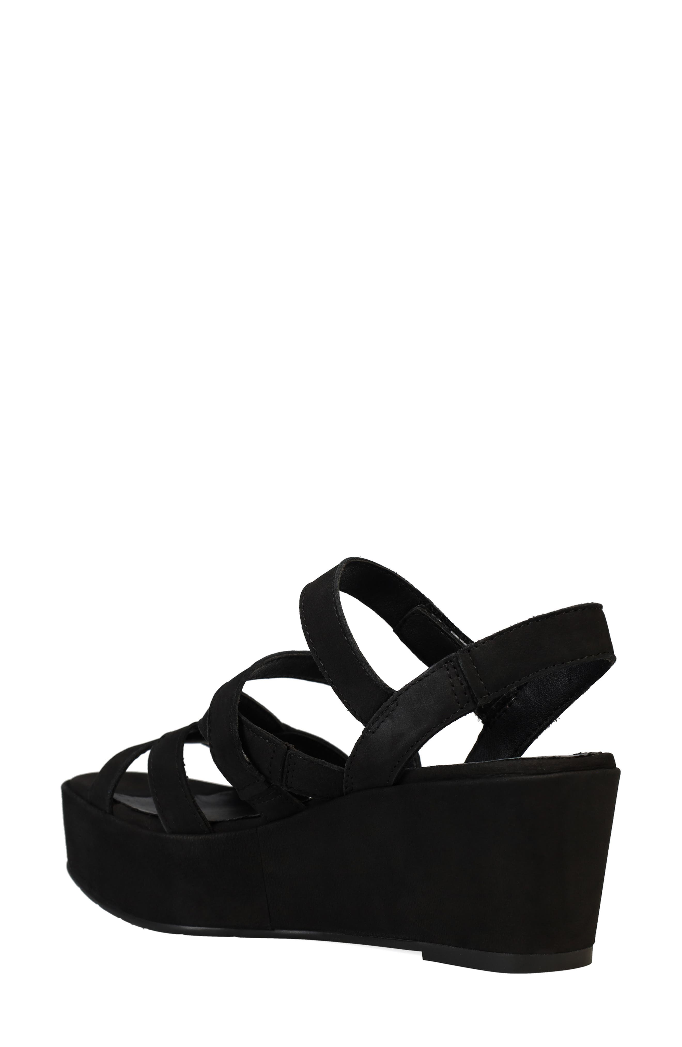 Eileen Fisher Mazy Strappy Platform Sandal, Alternate, color, Black