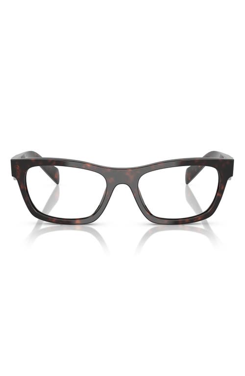 Prada 54mm Butterfly Optical Glasses In Brown Tortoise