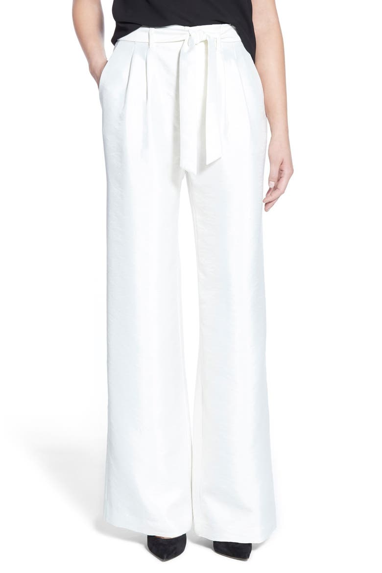 High Rise Wide Leg Pants, Main, color, WHITE SNOW