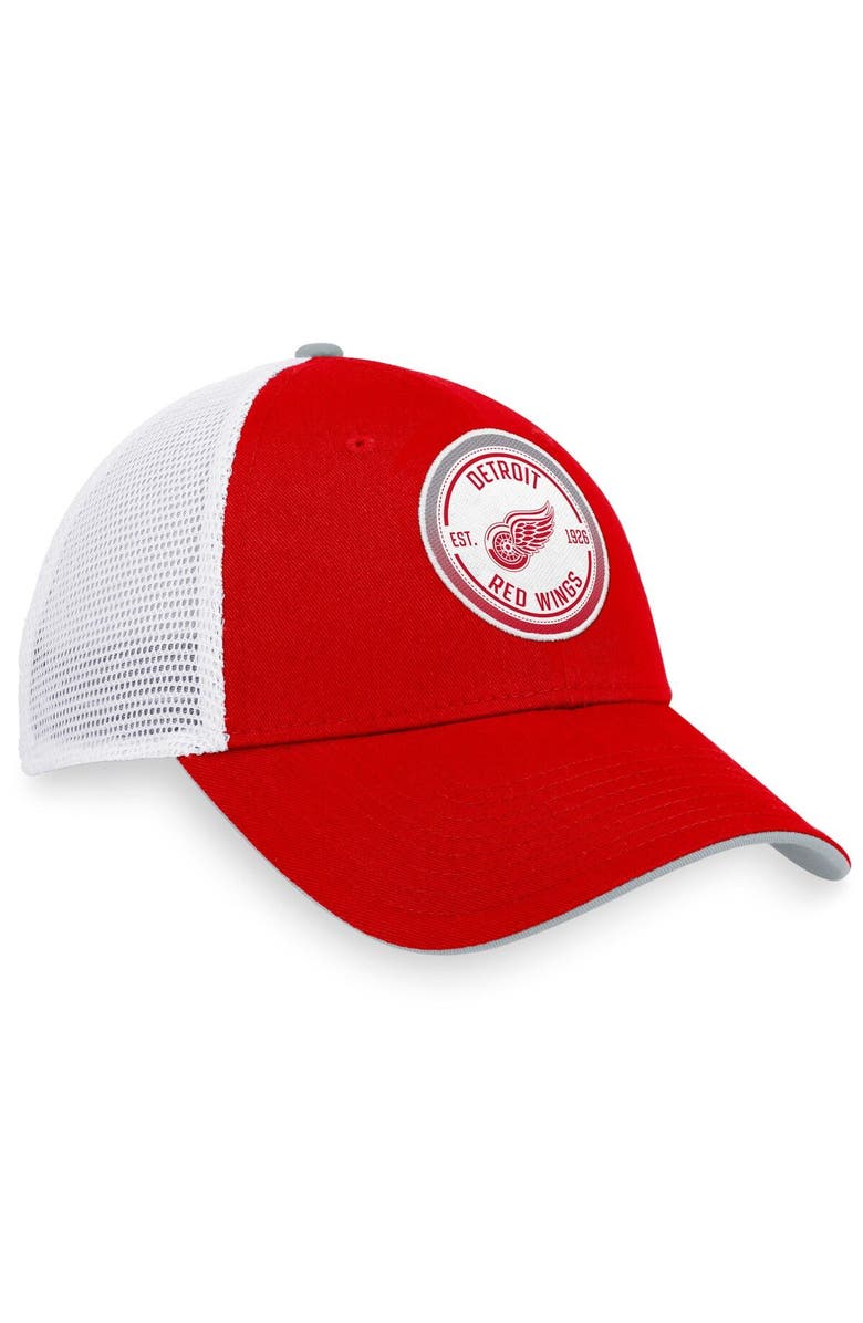 FANATICS Men's Fanatics Branded Red/White Detroit Red Wings Iconic Gradient Trucker Snapback Hat, Alternate, color,