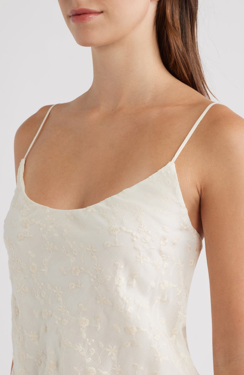 Reformation Jessamy Handkerchief Hem Minidress, Alternate, color, Cream