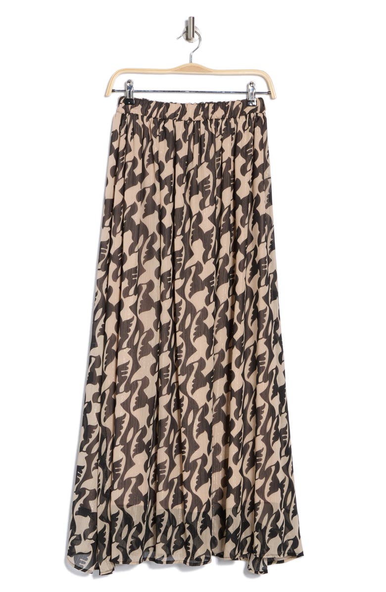 Renee C Mesh Maxi Skirt, Alternate, color, Black