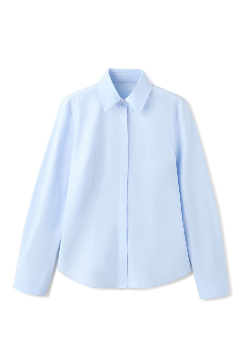 Slim Fit Stretch Poplin Shirt, Alternate, color, SKY BLUE