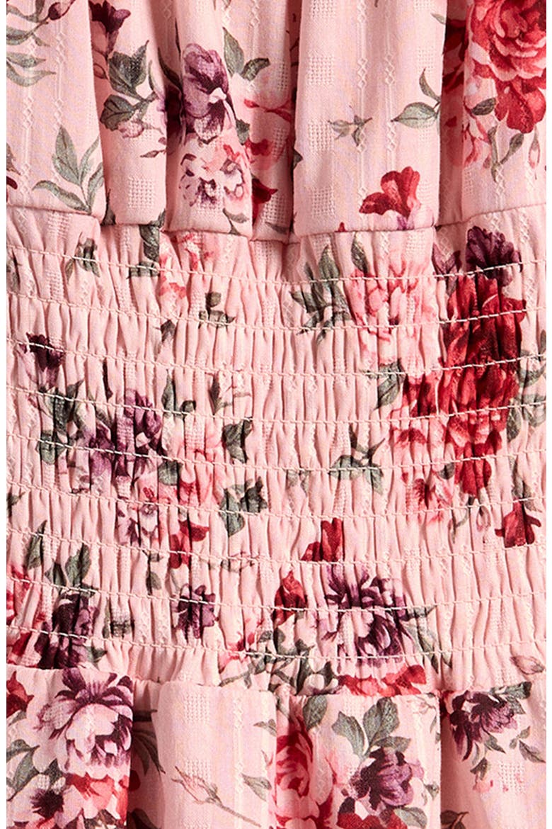 Kids' Smocked Peasant Dress, Alternate, color, PINK