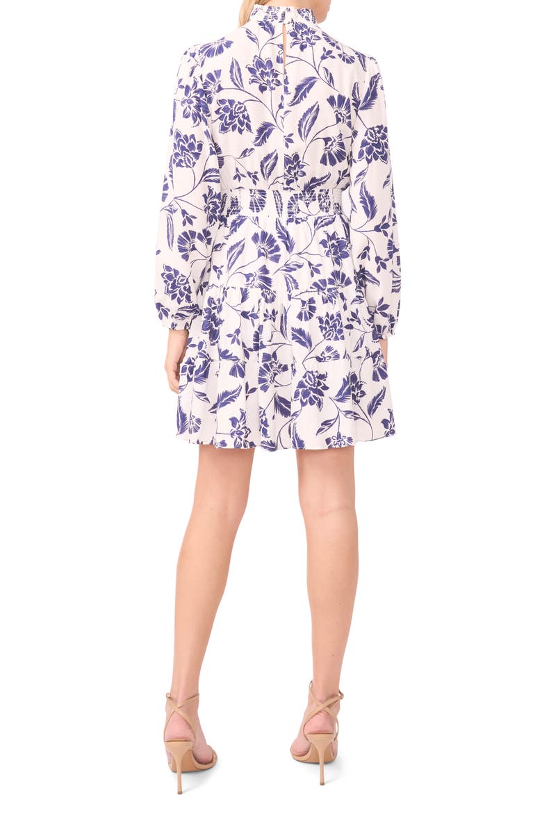Floral Long Sleeve Dress, Alternate, color, CLASSIC NAVY