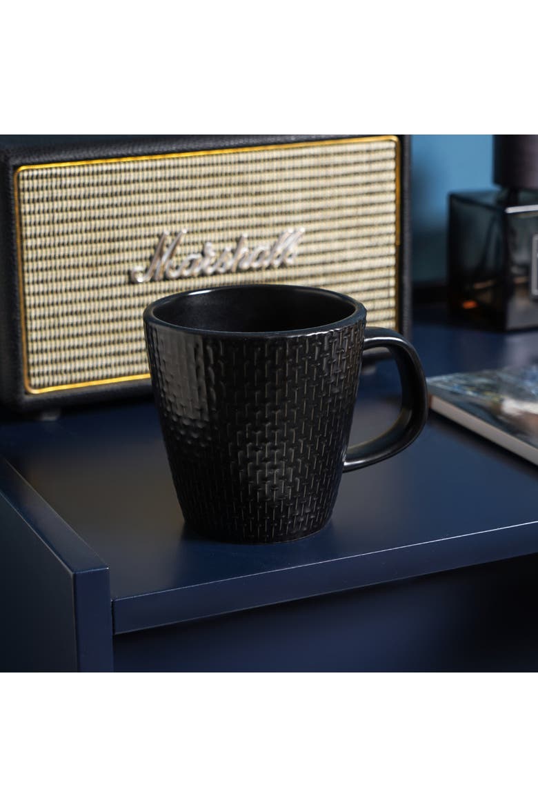 Abigael Stoneware 4-Piece Mug Set, Alternate, color, Black