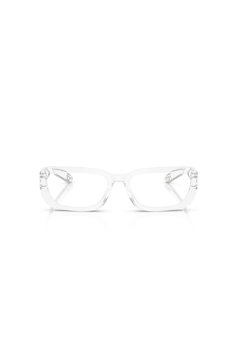 54mm Rectangle optical glasses, Alternate, color, Transparent