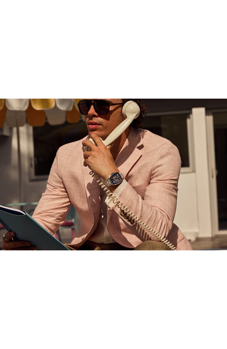 BULOVA Maquina Silverton Skeleton Dial Automatic Bracelet Watch, 40mm, Alternate, color,