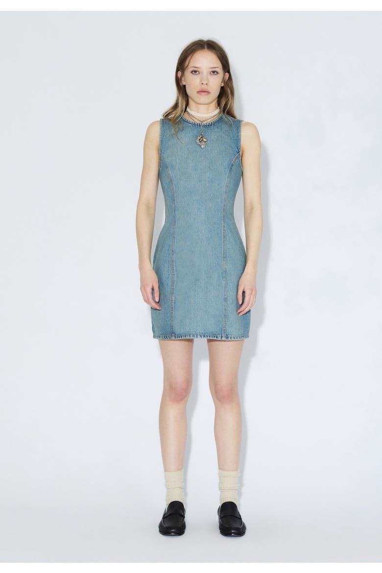 Calista Dress, Alternate, color, Stream Sky Aged
