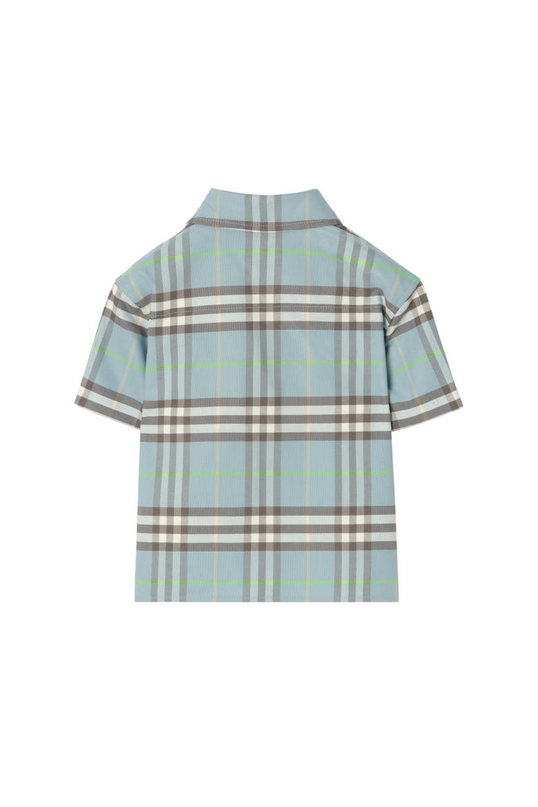 Check Cotton Oxford Shirt, Alternate, color, Misty blue
