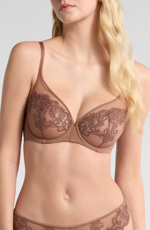 Saga Sheer Underwire Plunge Bra